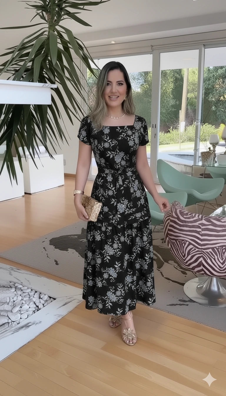 Vestido Viena - BLACK FRIDAY | 40%OFF + FRETE GRÁTIS SÓ HOJE!