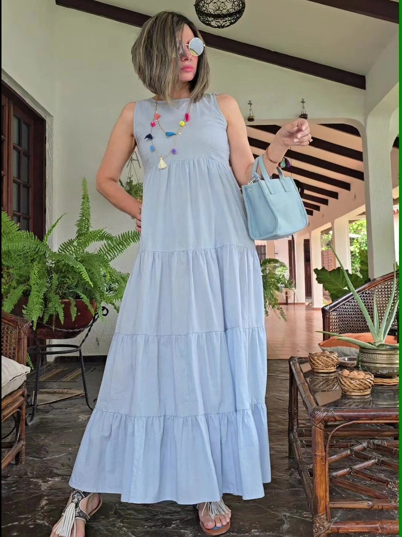 Vestido Lino Verano ™ Esse vestido foi pensado para mulheres que querem unir praticidade e beleza em uma única peça.