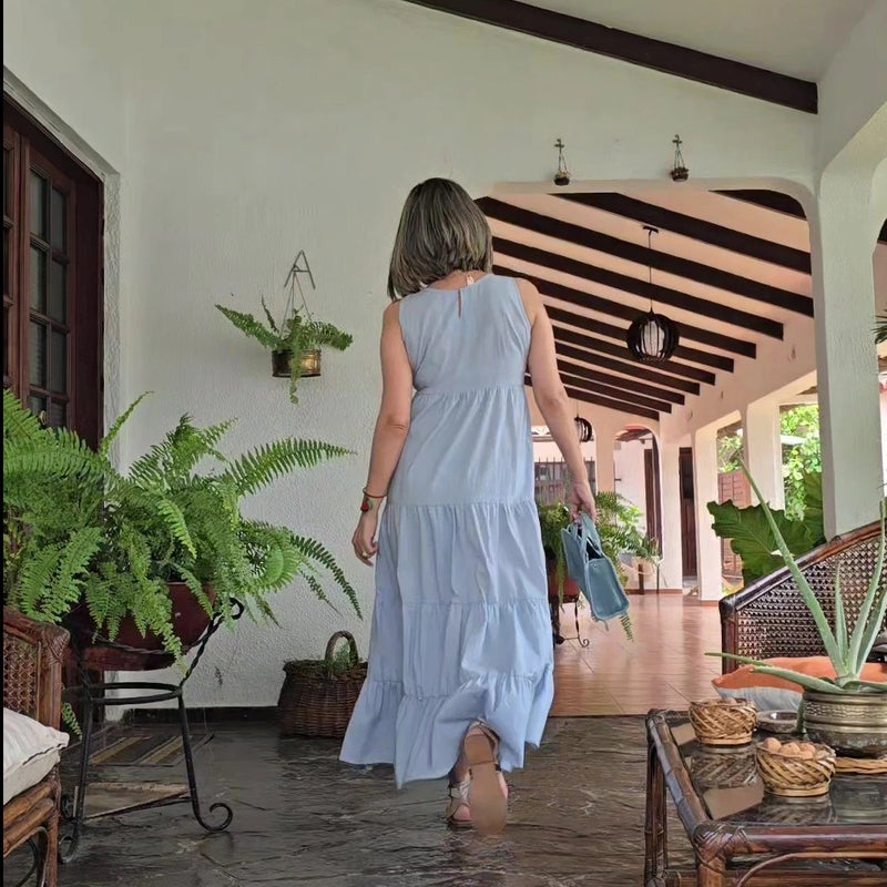 Vestido Lino Verano ™ Esse vestido foi pensado para mulheres que querem unir praticidade e beleza em uma única peça.