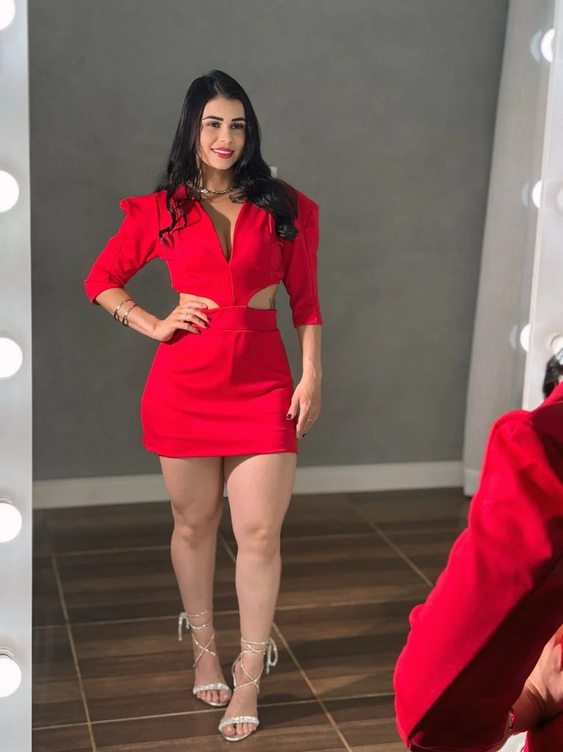 Vestido Macaquinho Manga Princesa | Short Por Baixo