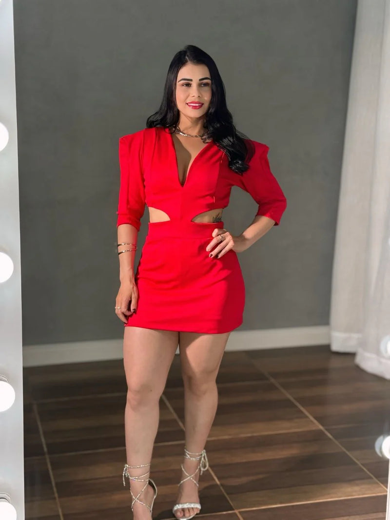 Vestido Macaquinho Manga Princesa | Short Por Baixo