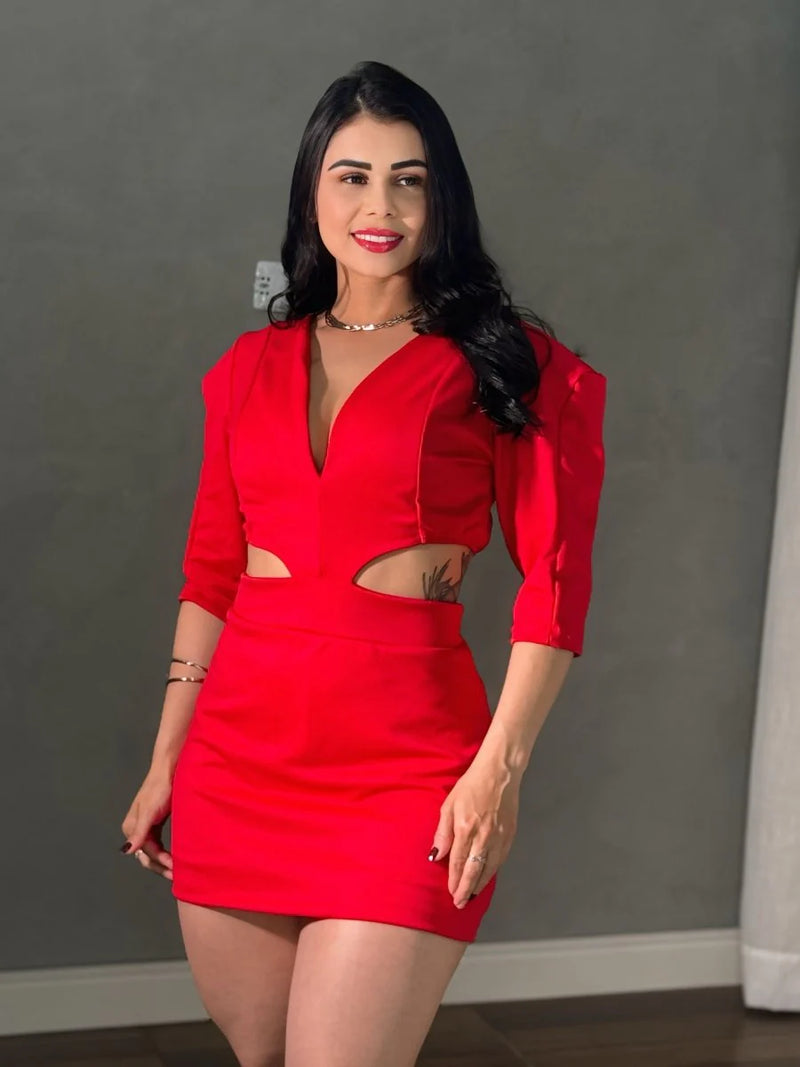 Vestido Macaquinho Manga Princesa | Short Por Baixo